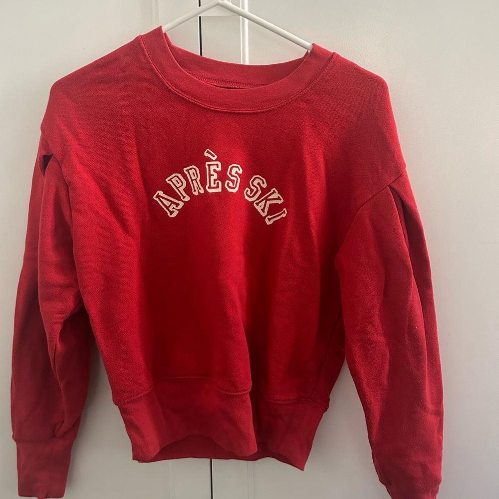 Cropped apres ski sweater shirt